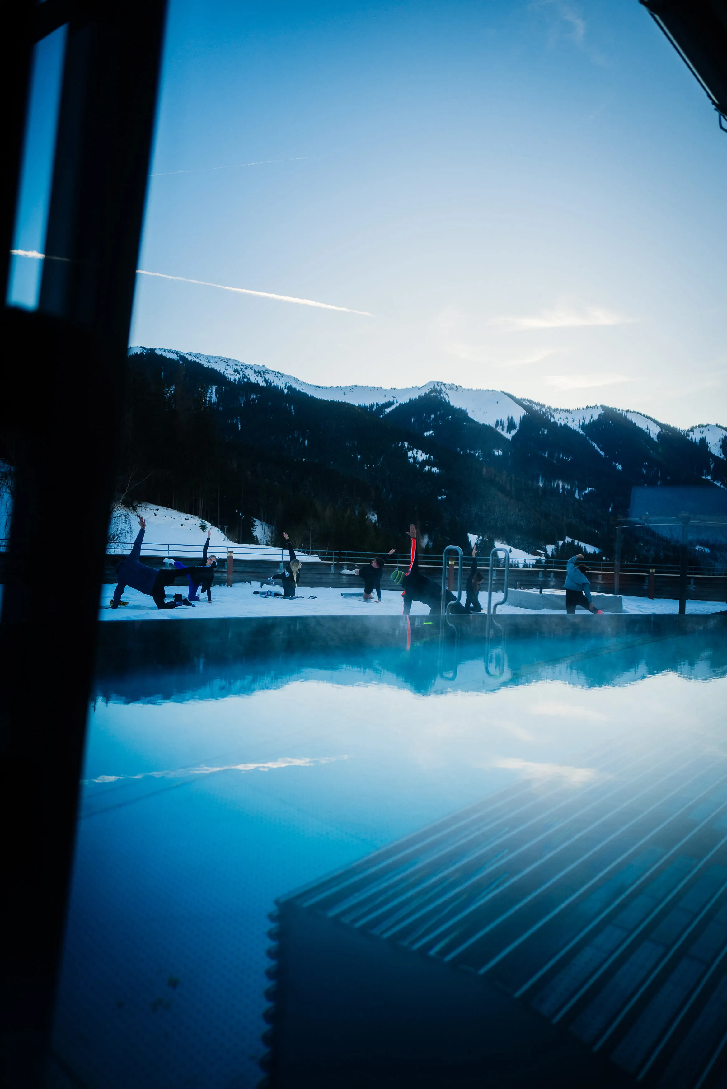 Dachpool im Winter