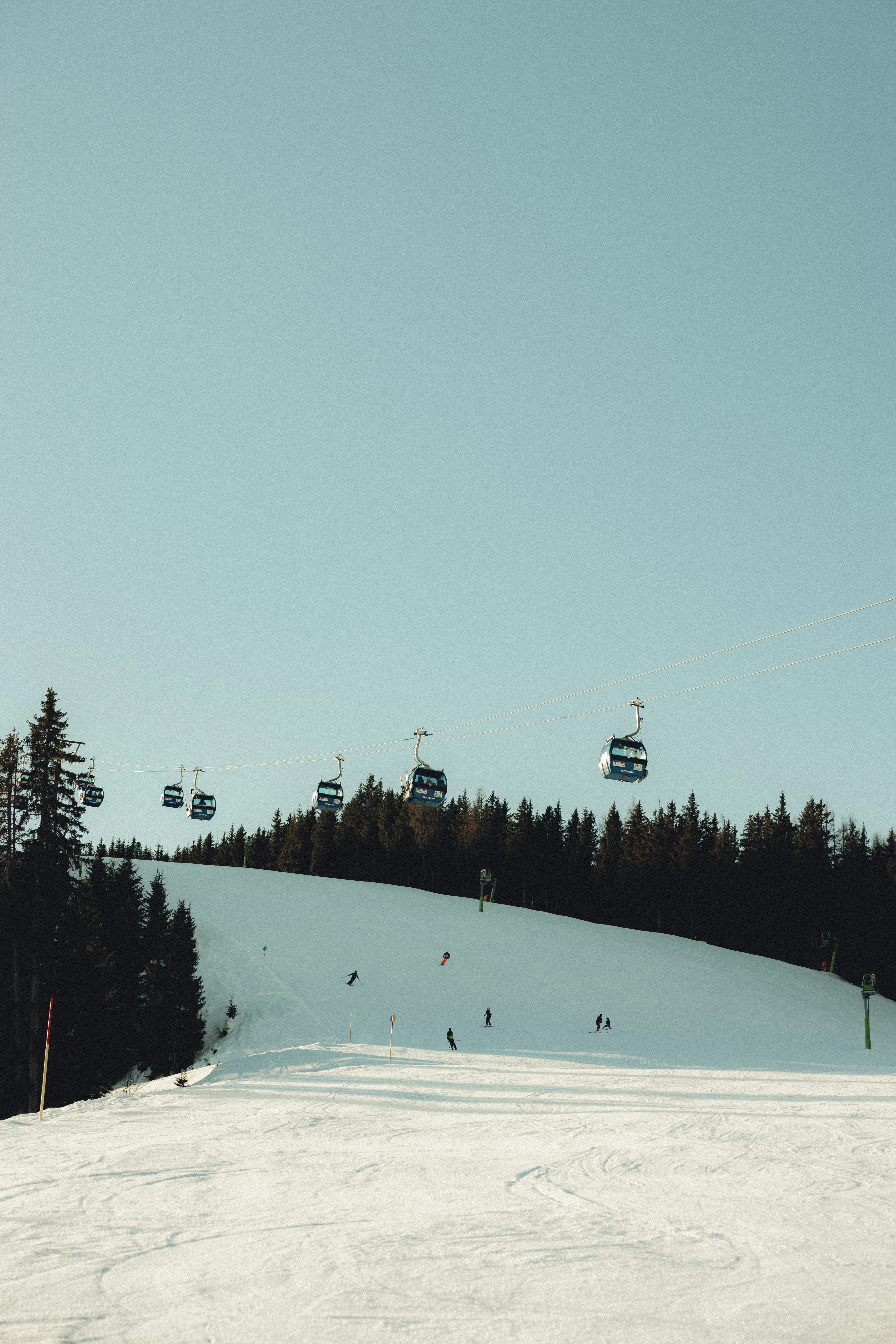 Skigondeln im Winter