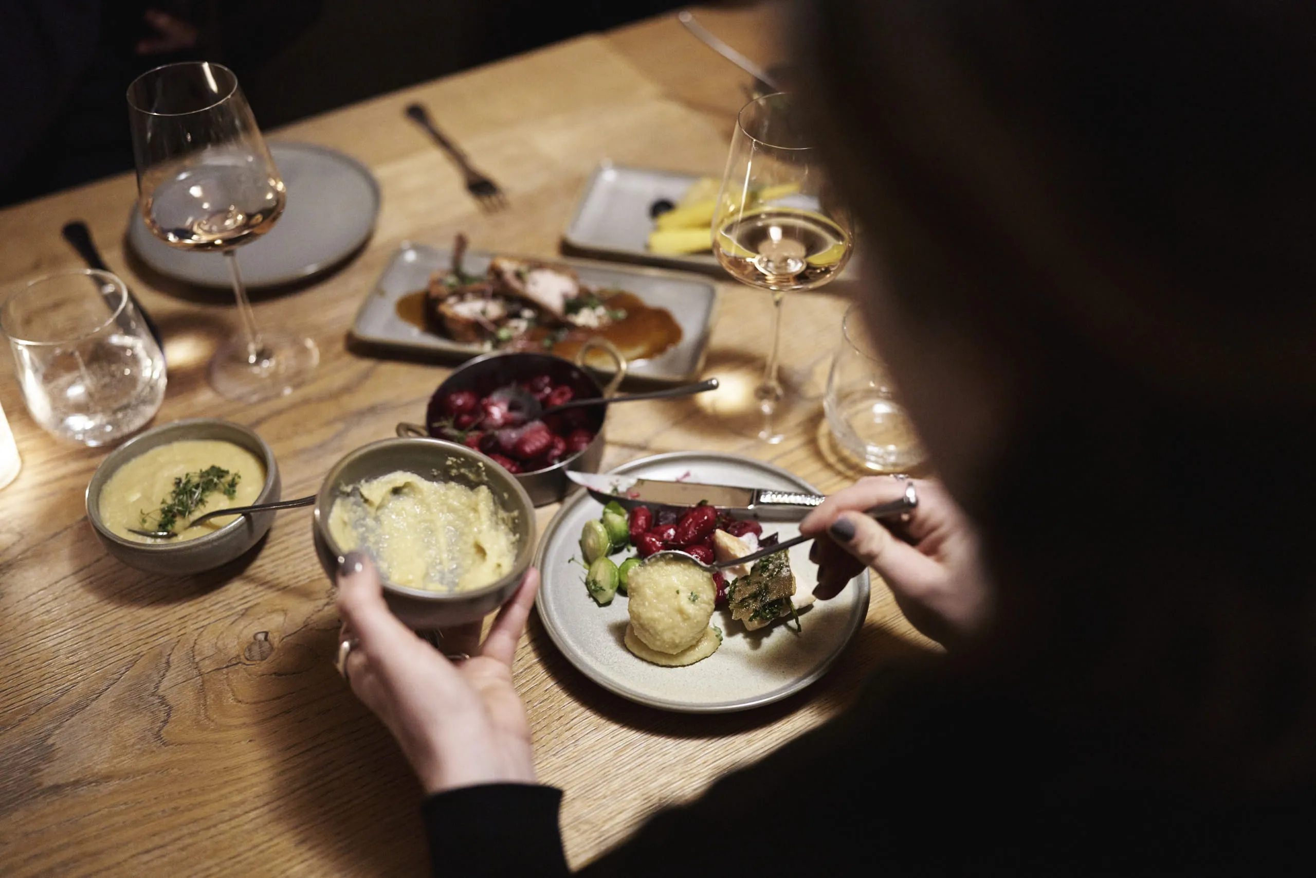 Hauptgang beim Abendessen