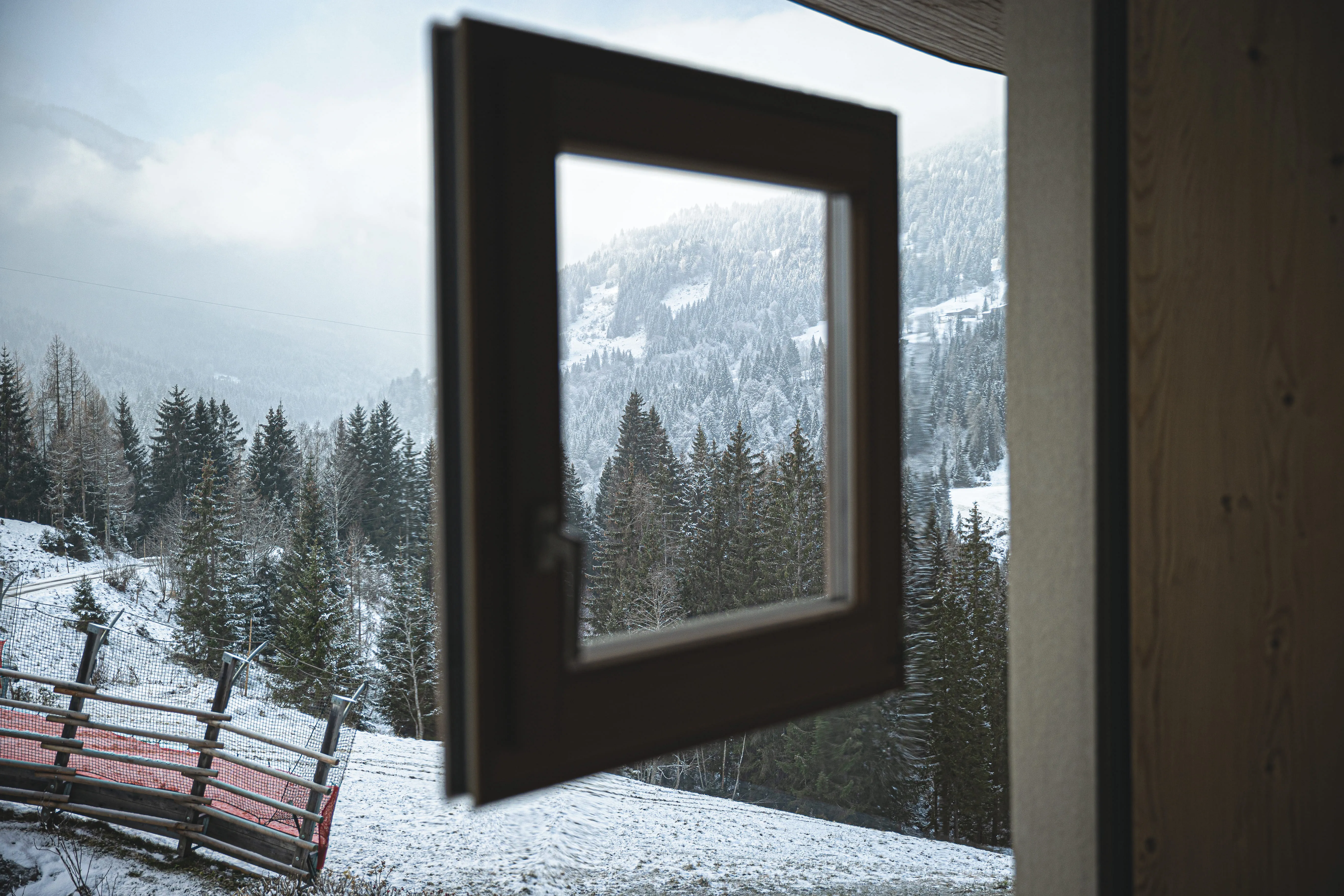 Panoramablick aus Restaurantfenster