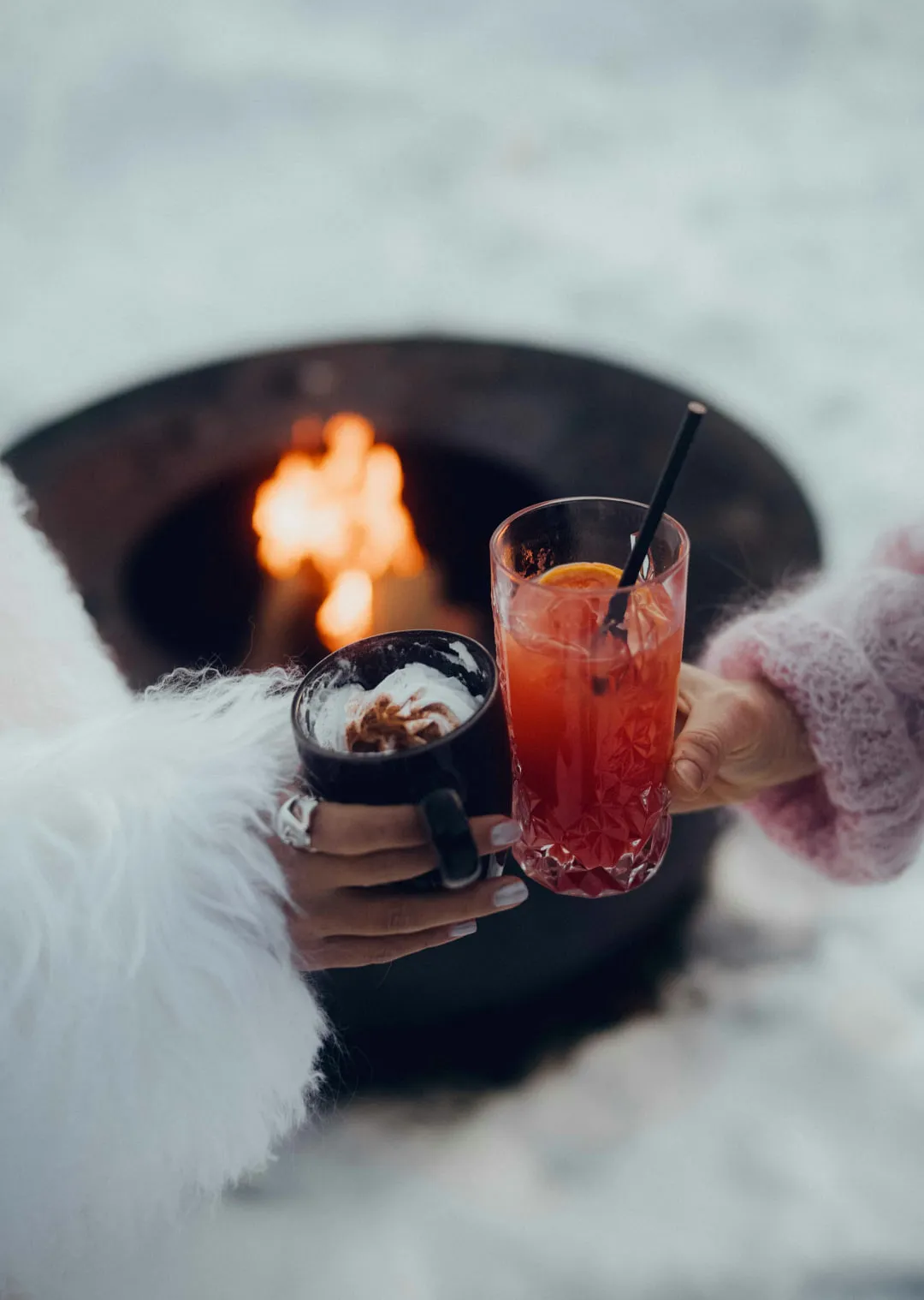 Drinks an der Feuerschale